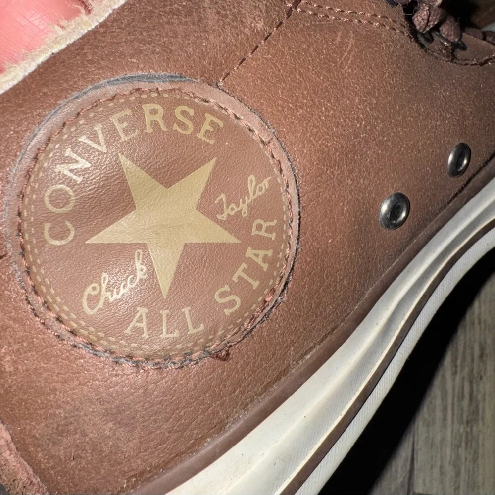 Converse Brown Leather Sneakers